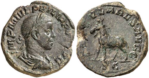 (248 d.C.). Filipo II. Sestercio. ... 