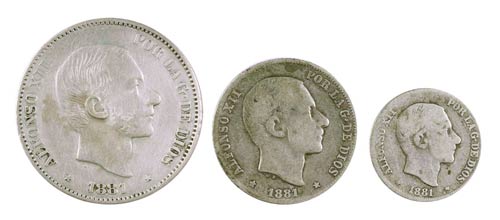 1881. Alfonso XII. Manila. 10, 20 ... 