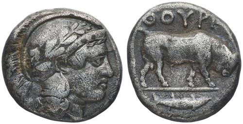 (443-410 a.C.). Italia. Turium. ... 