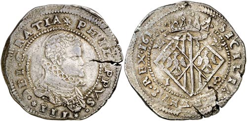 161 (sic). Felipe III. Messina. ... 