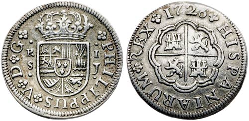 1726/5. Felipe V. Sevilla. J. 1 ... 