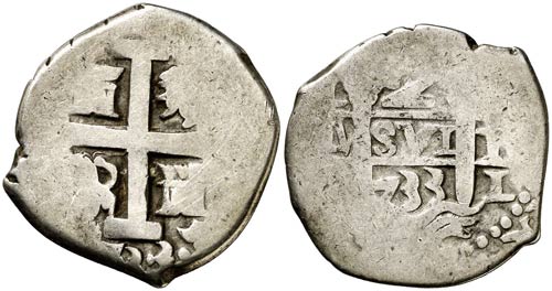 1733. Felipe V. Lima. N. 2 reales. ... 