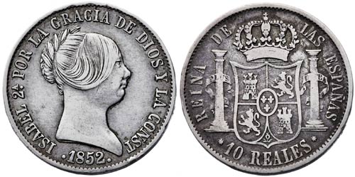 1852. Isabel II. Sevilla. 10 ... 