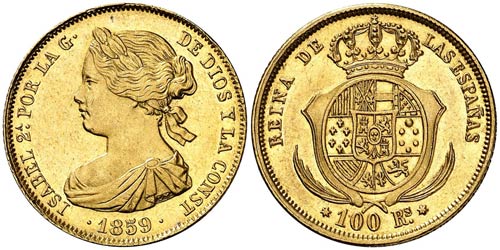 1859. Isabel II. Madrid. 100 ... 