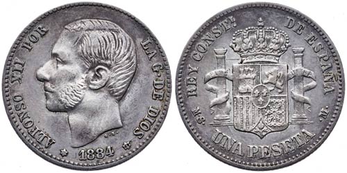 1884/3*1884. Alfonso XII. MSM. 2 ... 