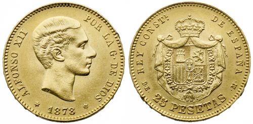 1878*1878. Alfonso XII. DEM. 25 ... 