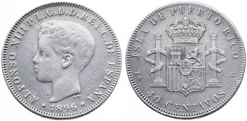 1896. Alfonso XIII. Puerto Rico. ... 
