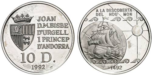 1992. Andorra. 10 diners. (Kr. ... 