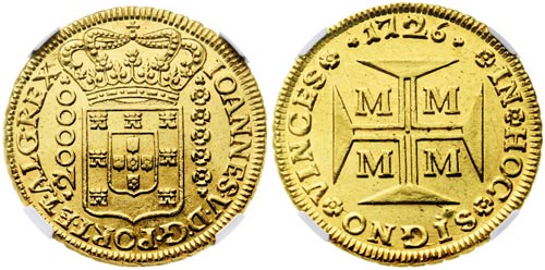 1726. Brasil. Juan V. M (Minas ... 