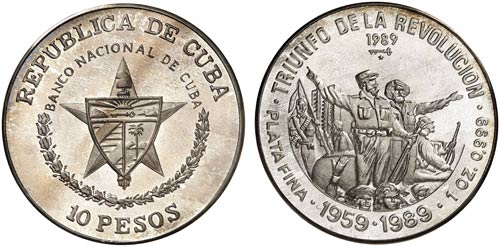 1989. Cuba. 10 pesos. (Kr. 162). ... 