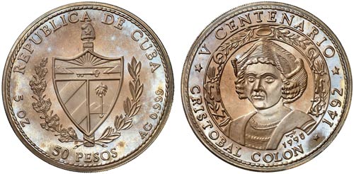 1990. Cuba. 50 pesos. (Kr. 294). ... 