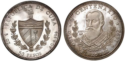1991. Cuba. 50 pesos. (Kr. 433). ... 