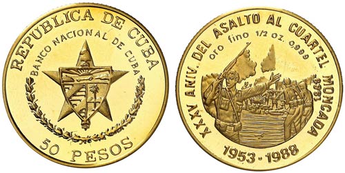 1988. Cuba. 50 pesos. (Fr. falta) ... 