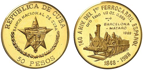 1989. Cuba. 50 pesos. (Fr. 32) ... 