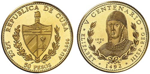 1990. Cuba. 50 pesos. (Fr. 50) ... 
