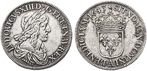 1643. Francia. Luis XIII. A ... 
