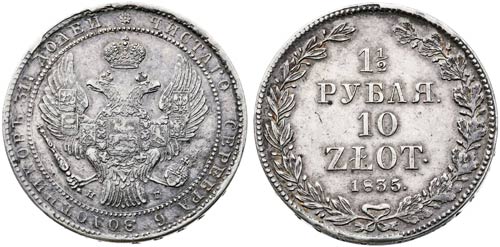 1835. Polonia. Nicolás I. . 10 ... 