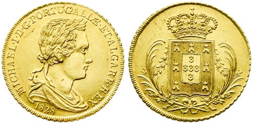 1828. Portugal. Miguel I. 2 ... 