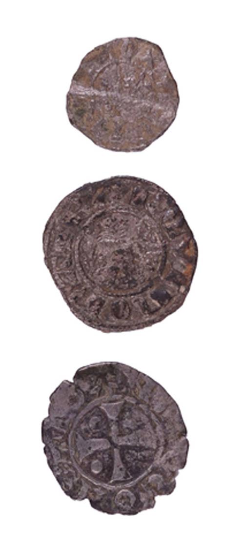 Lote de 3 monedas medievales: 1 ... 