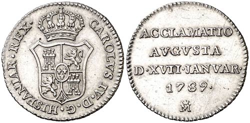 1789. Carlos IV. Madrid. Medalla ... 