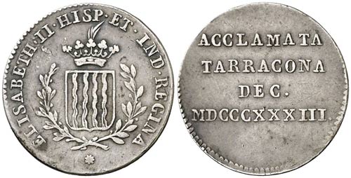 1833. Isabel II. Tarragona. ... 