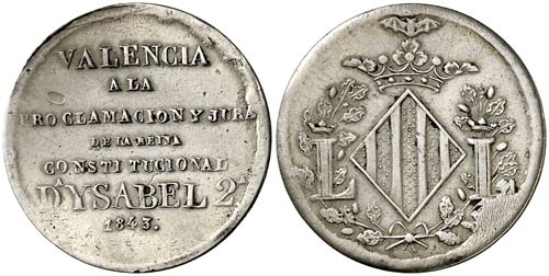 1843. Isabel II. Valencia. ... 