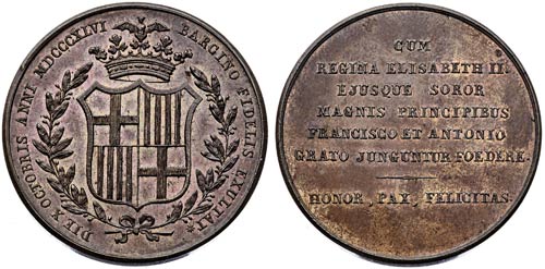 1846. Isabel II. Barcelona. Boda ... 