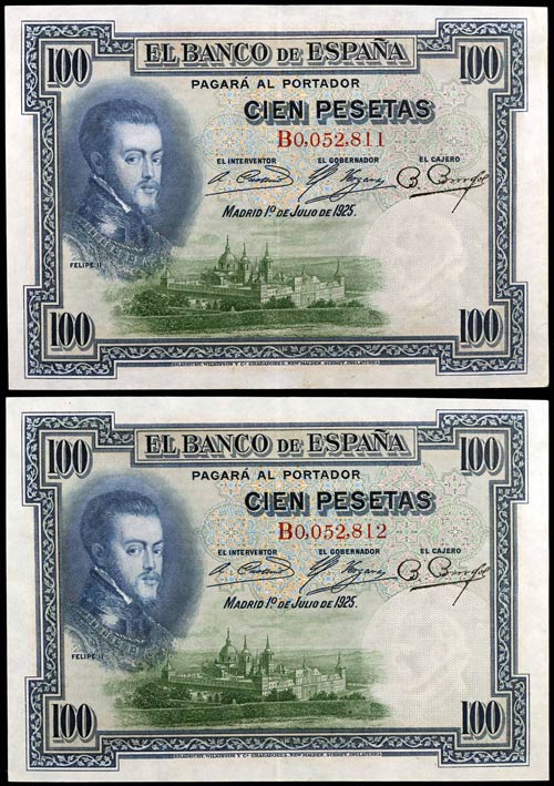 1925. 100 pesetas. (Ed. B127 y ... 