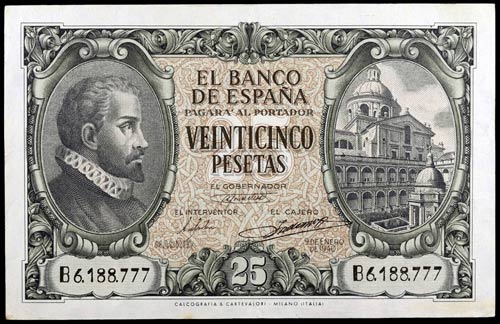 1940. 25 pesetas. (Ed. D37a) (Ed. ... 