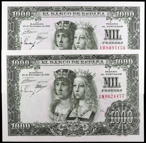 1957. 1000 pesetas. (Ed. D70a) ... 