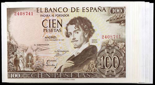 1965. 100 pesetas. (Ed. D71 y ... 