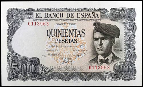 1971. 500 pesetas. (Ed. D74) (Ed. ... 