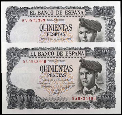 1971. 500 pesetas. (Ed. D74b) (Ed. ... 