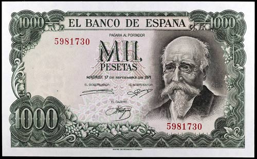 1971. 1000 pesetas. (Ed. D75) (Ed. ... 
