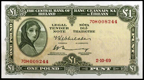 1969. Irlanda. Banco Central. 1 ... 