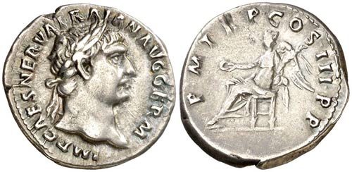 (100 d.C.). Trajano. Denario. ... 