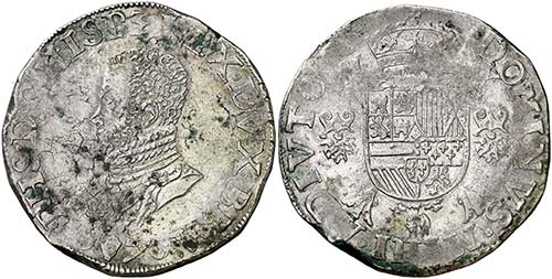 1576. Felipe II. Amberes. 1 escudo ... 