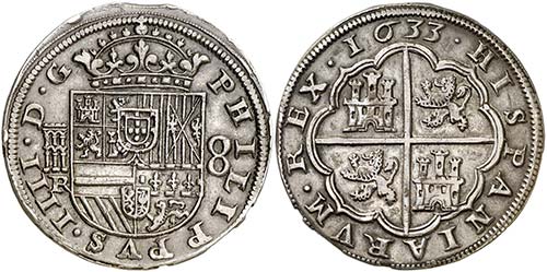 1633. Felipe IV. Segovia. R. 8 ... 