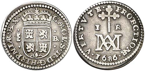 1686. Carlos II. Segovia. BR. 1 ... 