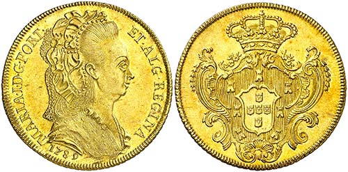 1789. Portugal. María I. 4 ... 