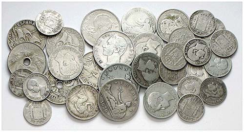 Lote de 116 monedas de 50 ... 