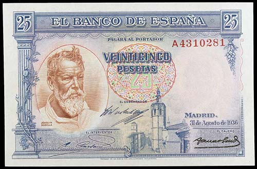 1936. 25 pesetas. (Ed. C18a) (Ed. ... 