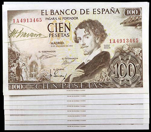 1965. 100 pesetas. (Ed. D71a) (Ed. ... 