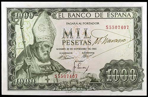 1965. 1000 pesetas. (Ed. D72b) ... 