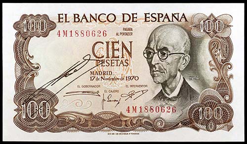 1970. 100 pesetas. (Ed. D73b) (Ed. ... 