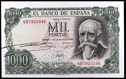 1971. 1000 pesetas. (Ed. D75b) ... 