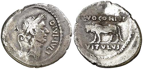 (40 a.C.). Julio César. Denario. ... 