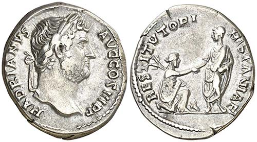 (130-133 d.C.). Adriano. Denario. ... 