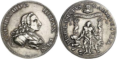 1759. Carlos III. Cádiz. Medalla ... 