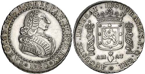1760. Carlos III. Chile. Medalla ... 